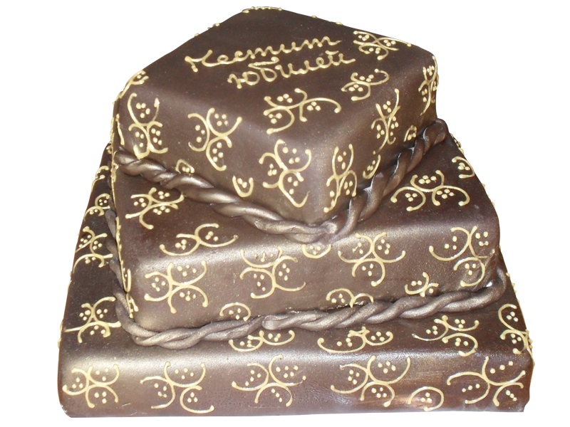 Сватбена торта шоколадов фондан.-0