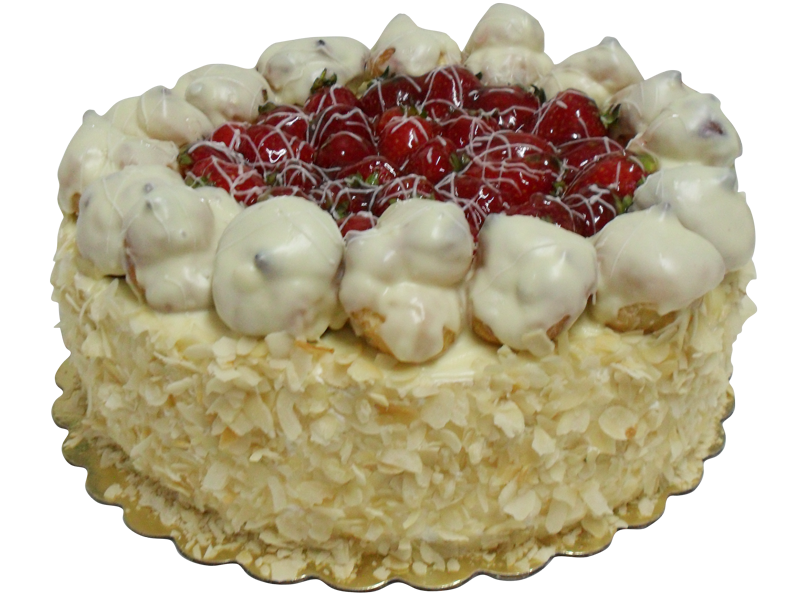 Бял еклер с ягоди-0