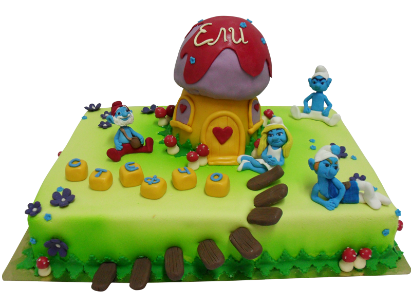 Торта Смърфове-0