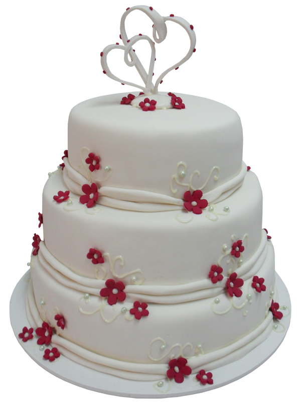 Сватбена торта с рози-0