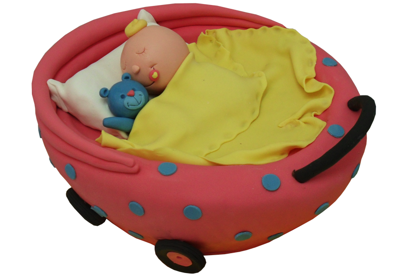 Торта Бебе в количка-0